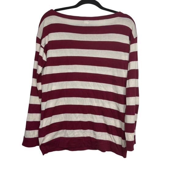 J.Crew Red White Striped Boatneck Sweater Pima Cotton Wool Blend Women’s Small - Picture 4 of 4